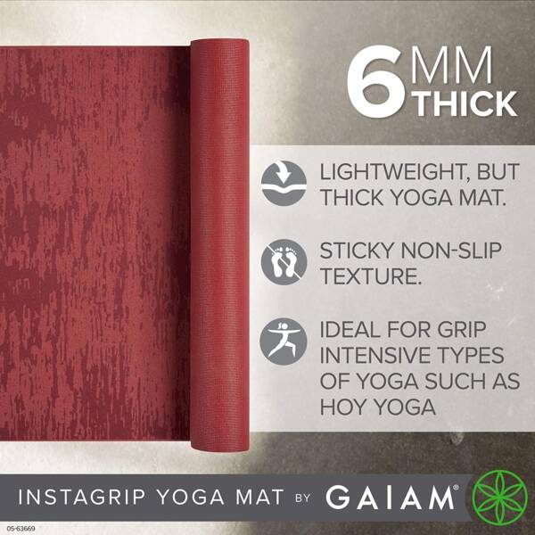 Premium Insta-Grip Yoga Mat (6mm) - Gaiam